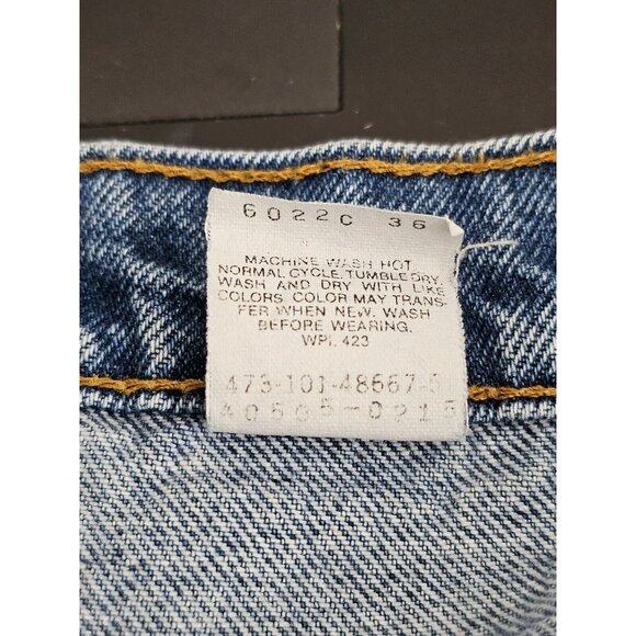 Levi's 505 Mens Vintage Jeans Size 40 x 24 Denim Pants Orange Tab Straight Leg - Picture 10 of 11